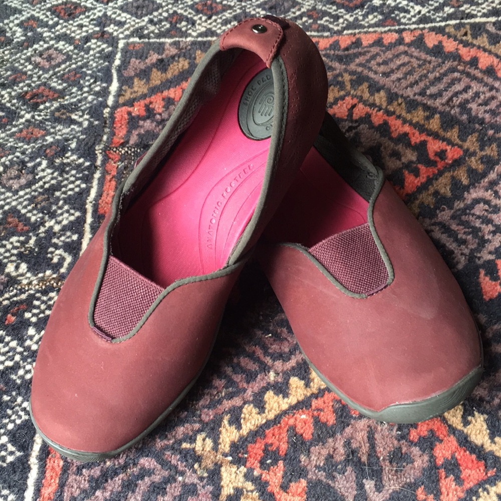 Burgundy Teva Slip Ons